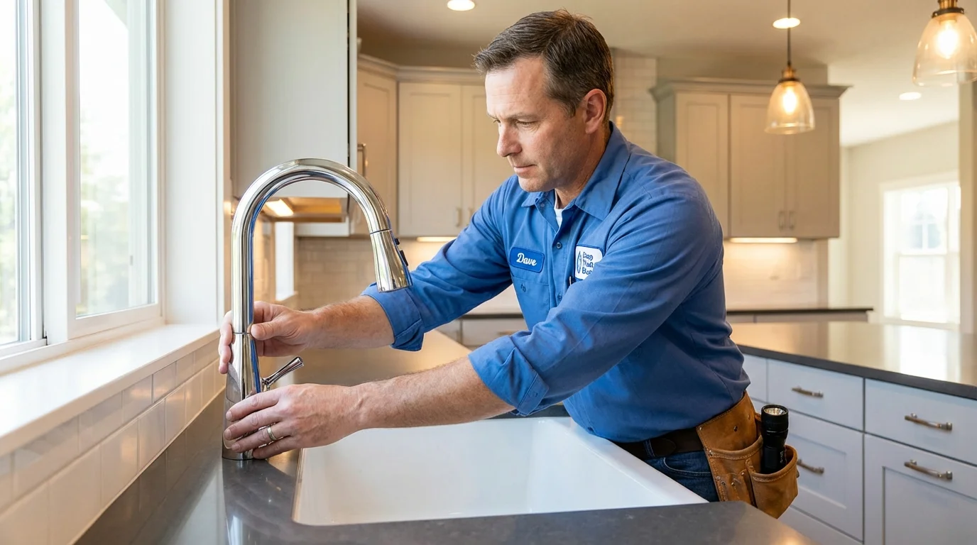 Kitchen faucet installation by Johns Plumbing LLC in Stockton
